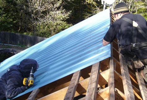 installing corrogated metal in house|corrugated metal roofing installation.